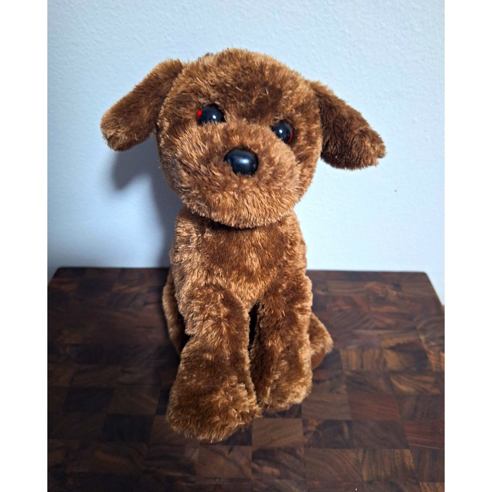 Retired Ty Harley Dark Brown Dog Plush Stuffed Animal Toy Sitting 2012